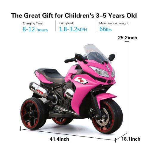 12V Kids Electric Motorcycle ,ride On Motorcycle,Three Lighting Wheels Kids Electric Toys Boys Girls Motorcycle, Children Battery Motor Bikes Rechargeable 3 Wheels Ride On Electric Motorcycle - Backdrop Bliss12V Kids Electric Motorcycle ,ride On Motorcycle,Three Lighting Wheels Kids Electric Toys Boys Girls Motorcycle, Children Battery Motor Bikes Rechargeable 3 Wheels Ride On Electric Motorcycle