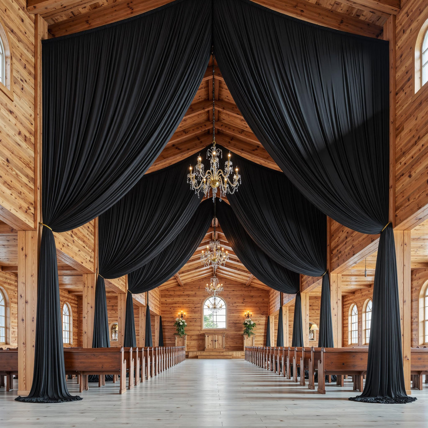 40FTx12FT White Wrinkle - Free Wedding Backdrop Curtain - Silky Washable White Polyester Drapes for Baby Showers, Birthday Parties, Photography, and Wedding Receptions - 8 Panels 5FTx12FT - Backdrop Bliss40FTx12FT White Wrinkle - Free Wedding Backdrop Curtain - Silky Washable White Polyester Drapes for Baby Showers, Birthday Parties, Photography, and Wedding Receptions - 8 Panels 5FTx12FT