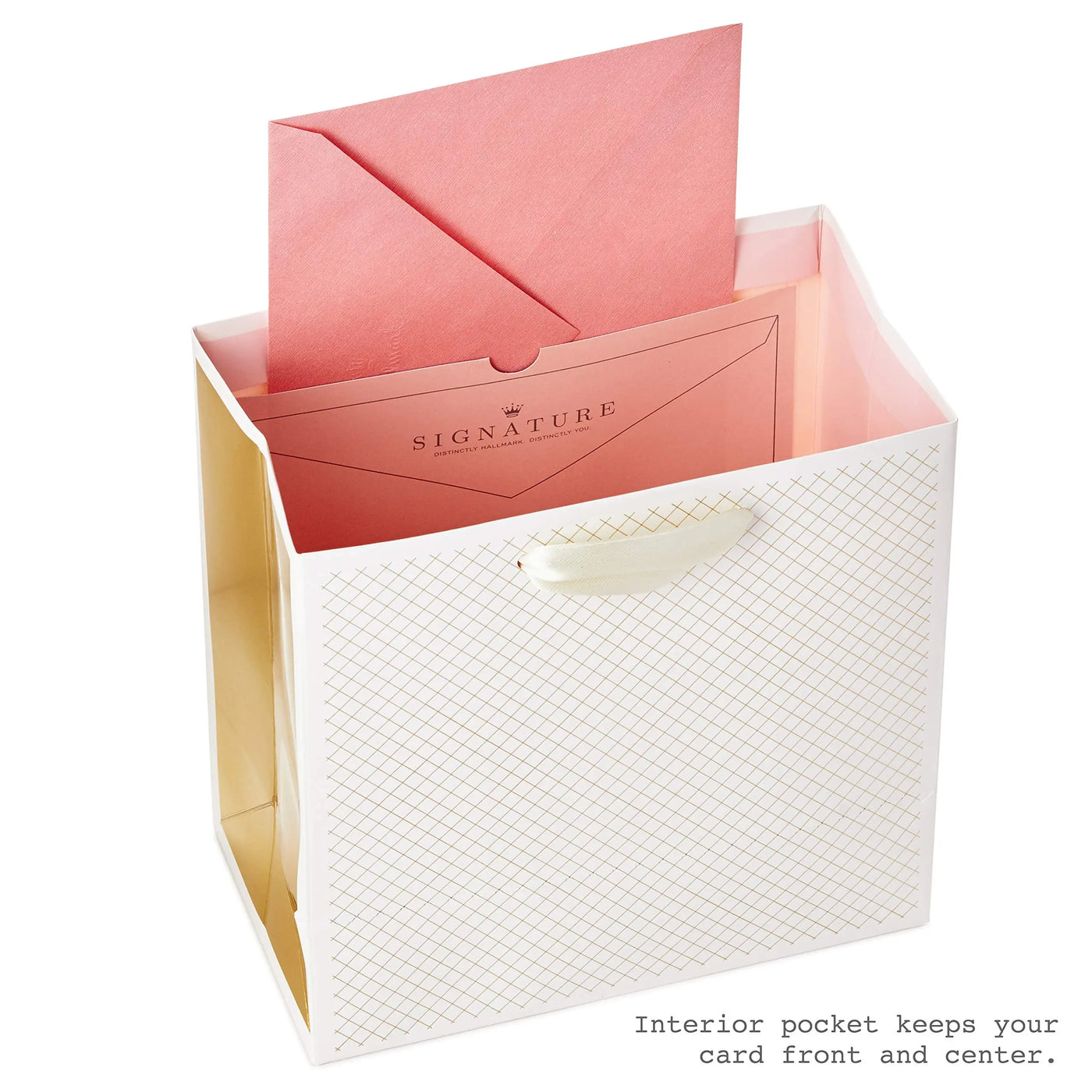 Hallmark Signature 7" Medium Birthday Gift Bag with Tissue Paper (Pink Flowers) Backdrop Bliss