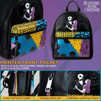 Disney Stitch Backpack for Girls Teens Women with Double Straps Daypack Backpacks for School Travel Trip Park Gifts for Girls (Multi Jack & Sally) - Backdrop BlissDisney Stitch Backpack for Girls Teens Women with Double Straps Daypack Backpacks for School Travel Trip Park Gifts for Girls (Multi Jack & Sally)