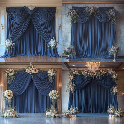 40FTx12FT White Wrinkle - Free Wedding Backdrop Curtain - Silky Washable White Polyester Drapes for Baby Showers, Birthday Parties, Photography, and Wedding Receptions - 8 Panels 5FTx12FT - Backdrop Bliss40FTx12FT White Wrinkle - Free Wedding Backdrop Curtain - Silky Washable White Polyester Drapes for Baby Showers, Birthday Parties, Photography, and Wedding Receptions - 8 Panels 5FTx12FT