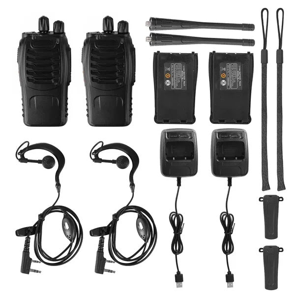 2 X Baofeng BF-888S Walkie Talkies Two Way Radio UHF 16CH 400-470MHZ Long Range Backdrop Bliss