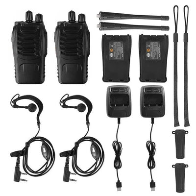 2 X Baofeng BF-888S Walkie Talkies Two Way Radio UHF 16CH 400-470MHZ Long Range Backdrop Bliss