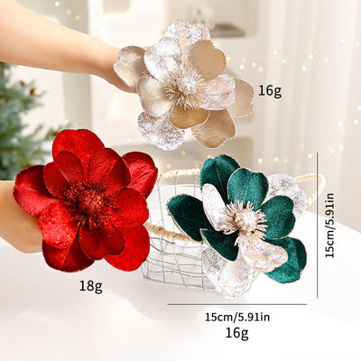 Christmas Flower Ornaments Christmas Tree Decorations Backdrop Bliss