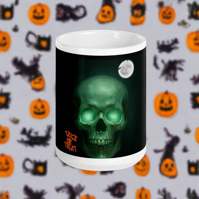 White glossy mug Backdrop Bliss