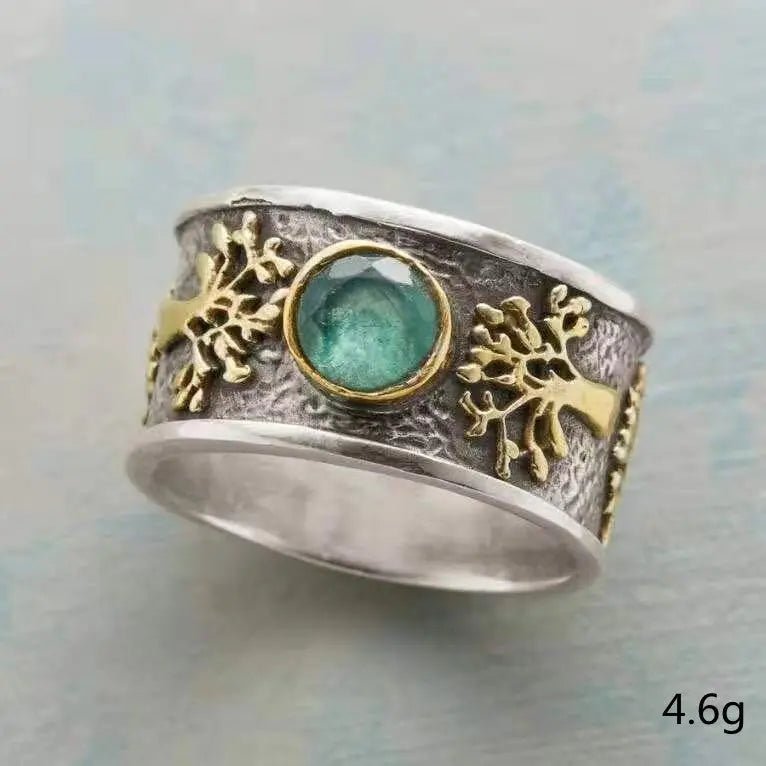 Creative Lucky Tree Light Green Vintage Ring - Backdrop BlissCreative Lucky Tree Light Green Vintage Ring