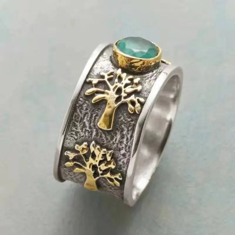 Creative Lucky Tree Light Green Vintage Ring - Backdrop BlissCreative Lucky Tree Light Green Vintage Ring