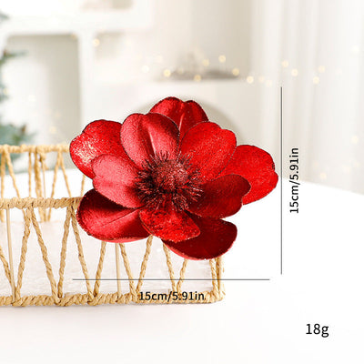 Christmas Flower Ornaments Christmas Tree Decorations Backdrop Bliss