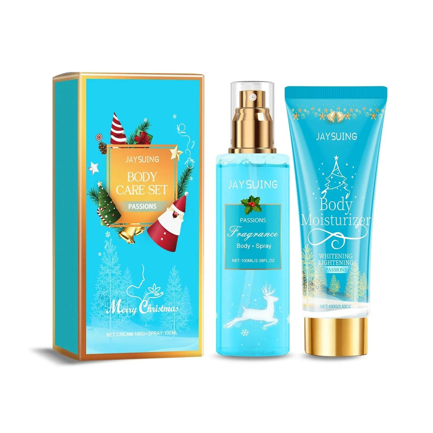 Christmas Perfumed Body Care Set, Deodorant Spray Body Lotion For Lasting Holiday Party Scent - Backdrop BlissChristmas Perfumed Body Care Set, Deodorant Spray Body Lotion For Lasting Holiday Party Scent