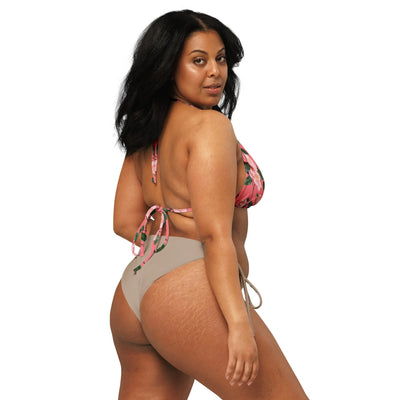 All - over print recycled string bikini top - Backdrop BlissAll - over print recycled string bikini top