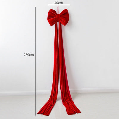 Christmas Decoration Velvet Large Bow Decoration Backdrop Bliss