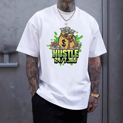 Printed Men's Summer Casual Short Sleeve Breathable T-shirt Backdrop Bliss