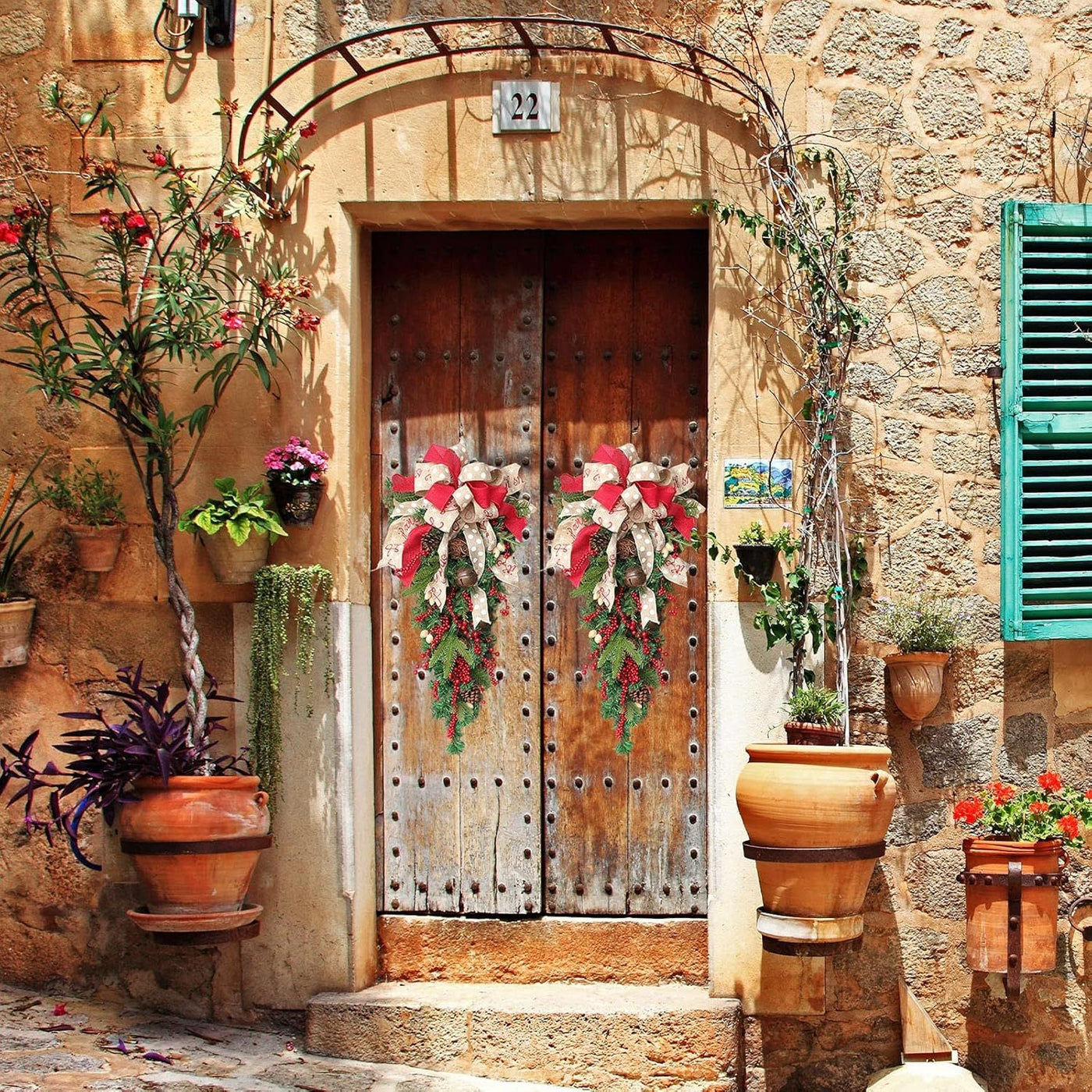 A Christmas Door Hanging Christmas Decorations Holiday Accessories Birthday Party Supplies Backdrop Bliss