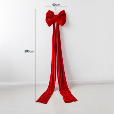 Christmas Decoration Velvet Large Bow Decoration Backdrop Bliss