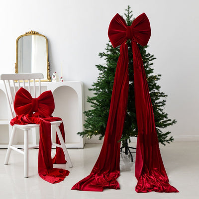 Christmas Decoration Velvet Large Bow Decoration Backdrop Bliss