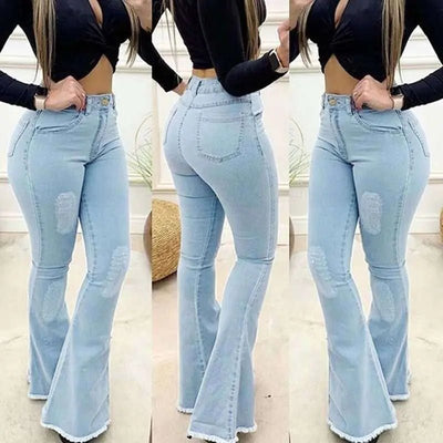 Women Fashion Elastic Ladies Jeans Pants - Backdrop BlissWomen Fashion Elastic Ladies Jeans Pants