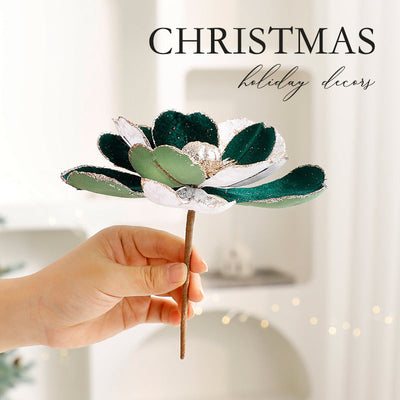 Christmas Flower Ornaments Christmas Tree Decorations Backdrop Bliss