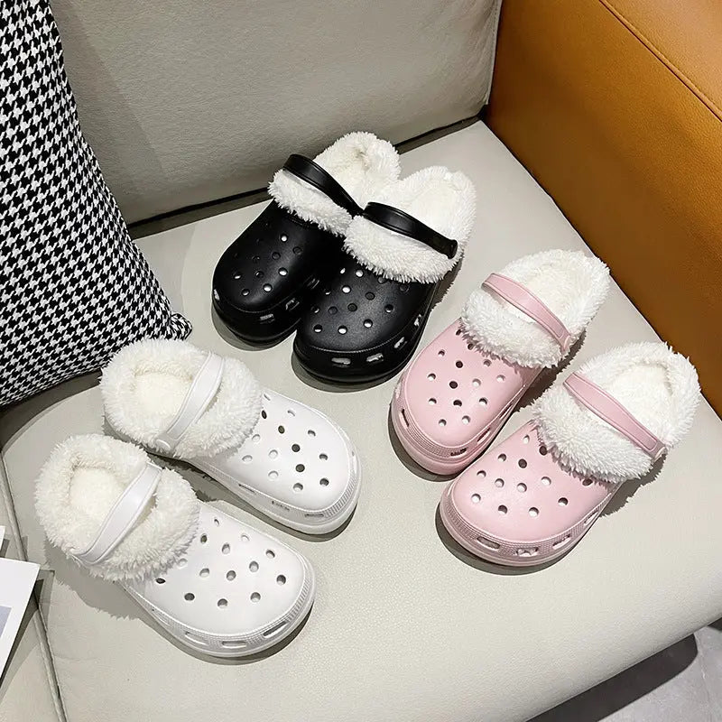 Cotton Slippers Women's Autumn And Winter Non - slip Soft Sole Platform Heel - Backdrop BlissCotton Slippers Women's Autumn And Winter Non - slip Soft Sole Platform Heel