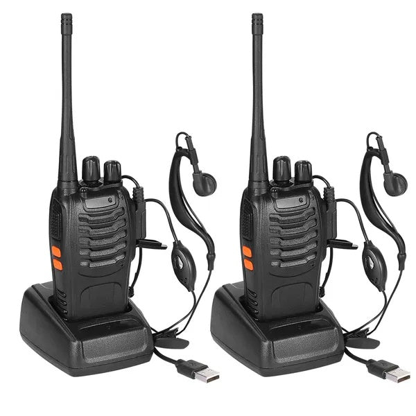 2 X Baofeng BF-888S Walkie Talkies Two Way Radio UHF 16CH 400-470MHZ Long Range Backdrop Bliss