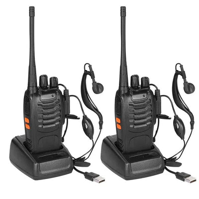 2 X Baofeng BF-888S Walkie Talkies Two Way Radio UHF 16CH 400-470MHZ Long Range Backdrop Bliss