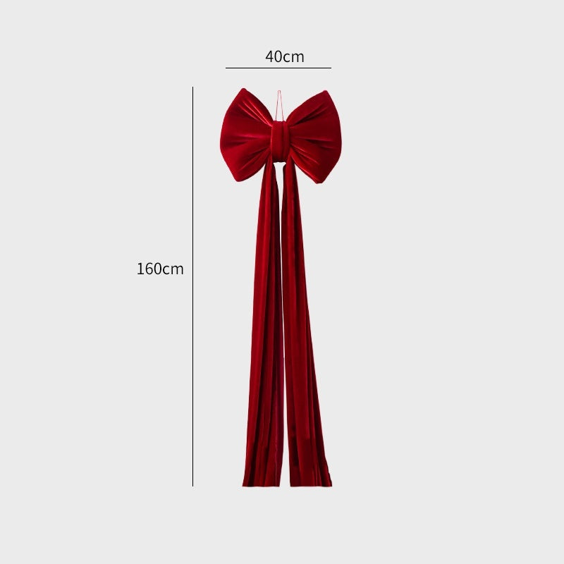 Christmas Decoration Velvet Large Bow Decoration Backdrop Bliss