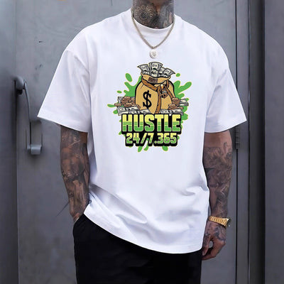 Printed Men's Summer Casual Short Sleeve Breathable T-shirt Backdrop Bliss