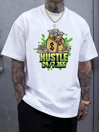 Printed Men's Summer Casual Short Sleeve Breathable T-shirt Backdrop Bliss