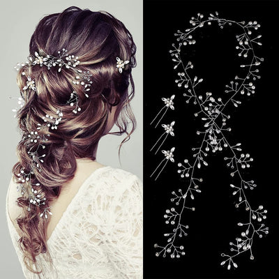 Pearl Crystal 1 M Hair Band 3 Hair Clasp Combination Suit Backdrop Bliss