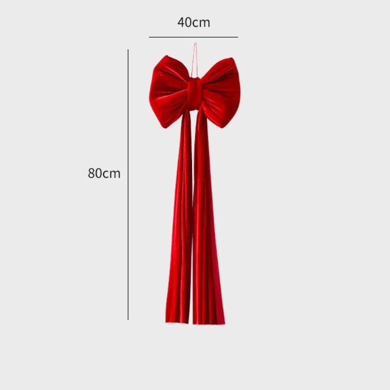 Christmas Decoration Velvet Large Bow Decoration Backdrop Bliss