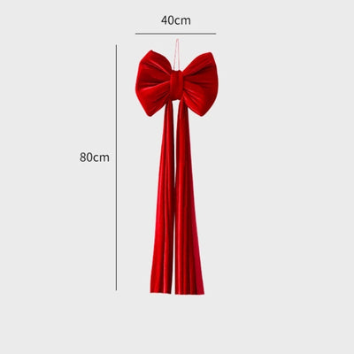 Christmas Decoration Velvet Large Bow Decoration Backdrop Bliss
