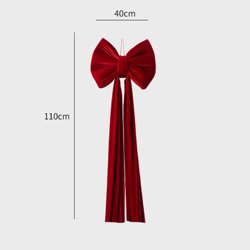 Christmas Decoration Velvet Large Bow Decoration Backdrop Bliss