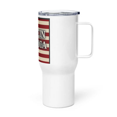 Travel mug with a handle - Backdrop BlissTravel mug with a handle