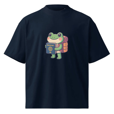 Unisex organic oversized high neck t-shirt - Backdrop BlissUnisex organic oversized high neck t-shirt