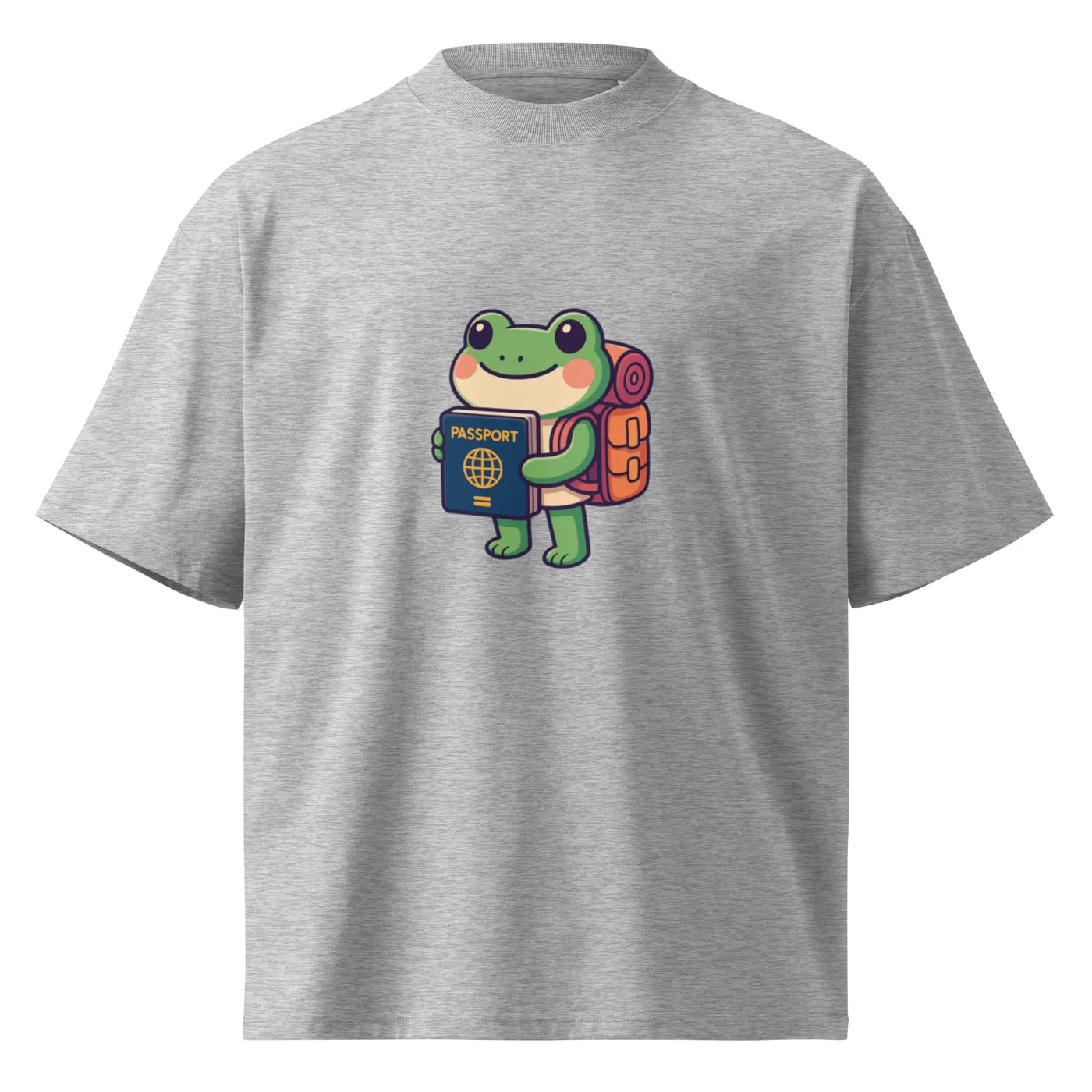 Unisex organic oversized high neck t-shirt - Backdrop BlissUnisex organic oversized high neck t-shirt