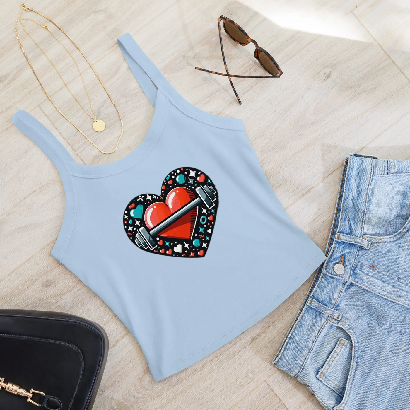 YourBrand Women's Micro - Rib Tank Top – Soft Airlume Cotton Comfort - Backdrop BlissYourBrand Women's Micro - Rib Tank Top – Soft Airlume Cotton Comfort