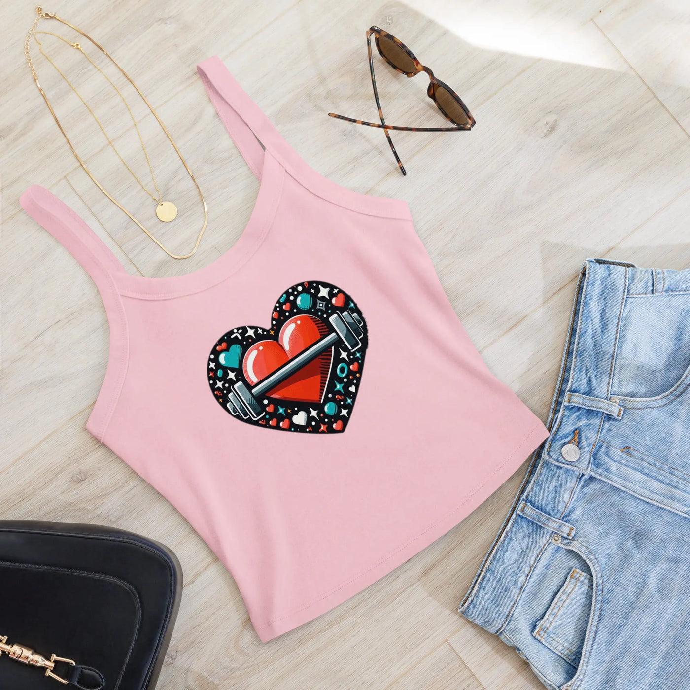 YourBrand Women's Micro - Rib Tank Top – Soft Airlume Cotton Comfort - Backdrop BlissYourBrand Women's Micro - Rib Tank Top – Soft Airlume Cotton Comfort