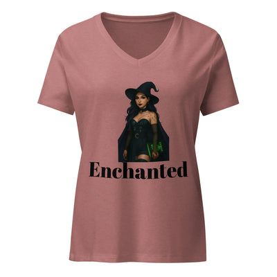 Women’s relaxed v - neck t-shirt - Backdrop BlissWomen’s relaxed v - neck t-shirt